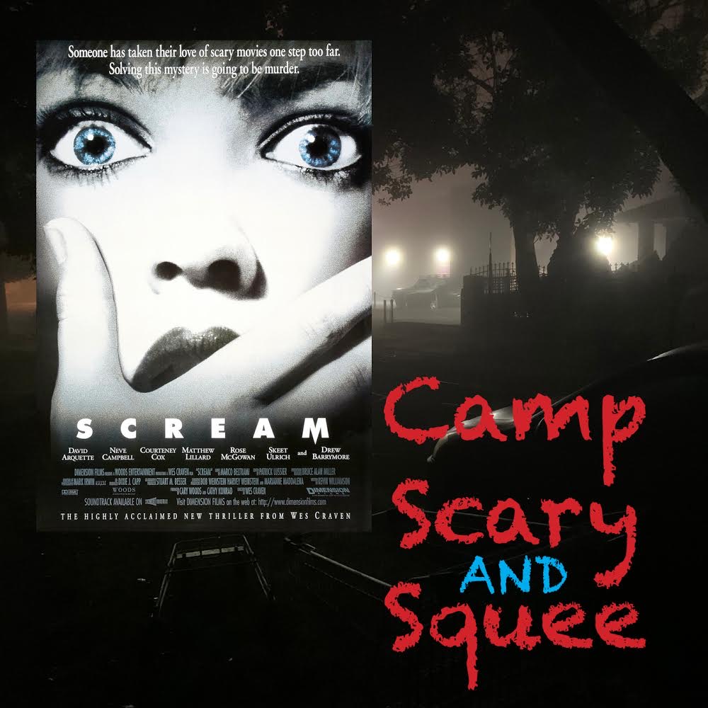Camp, Scary and Squee Podcast logo for Episode 3: Scream (1996)