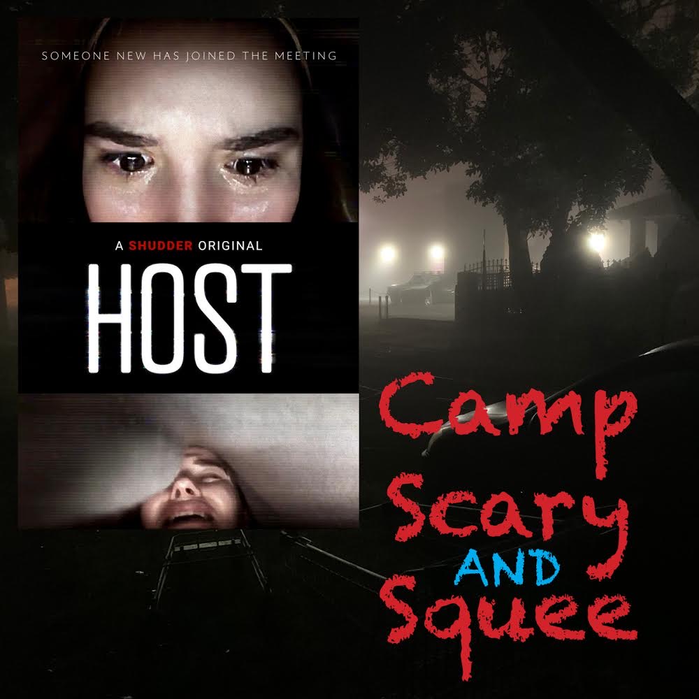Camp, Scary and Squee Podcast logo for Episode 4: Host (2020)